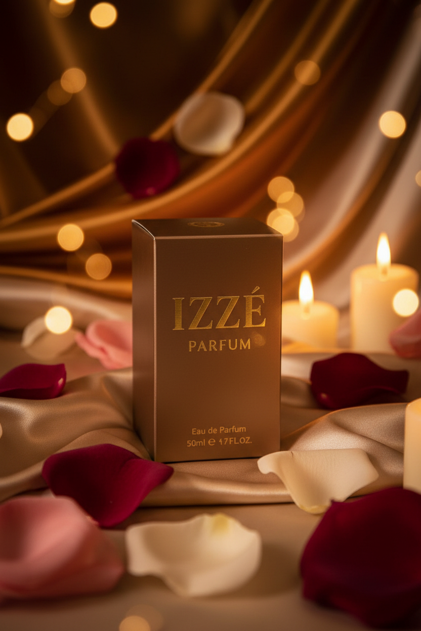 IZZÉ PARFUM Box with Luxury Background