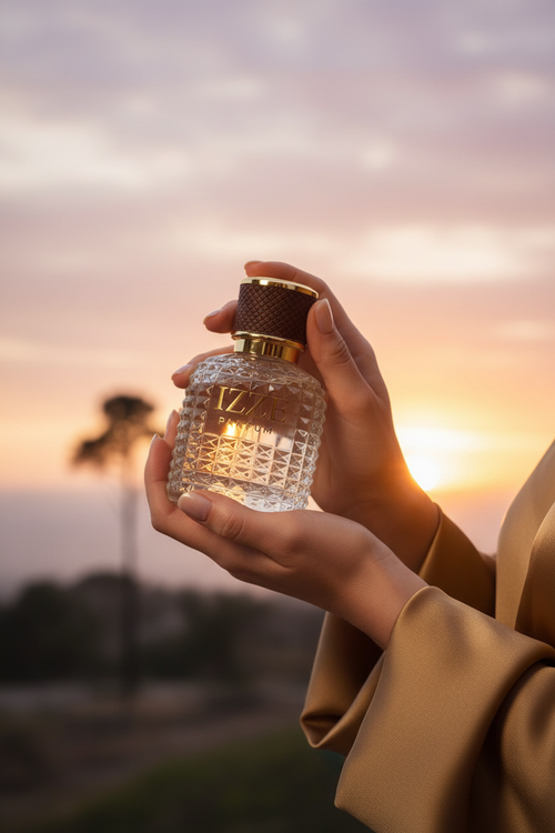 IZZÉ PARFUM Golden Hour Model Shot